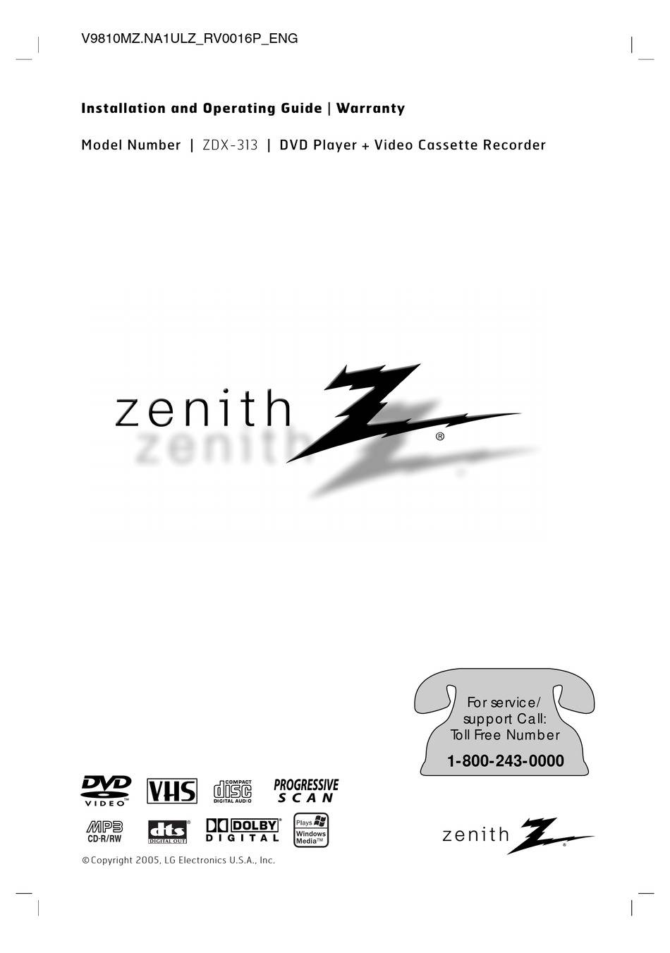Zenith ZDX313